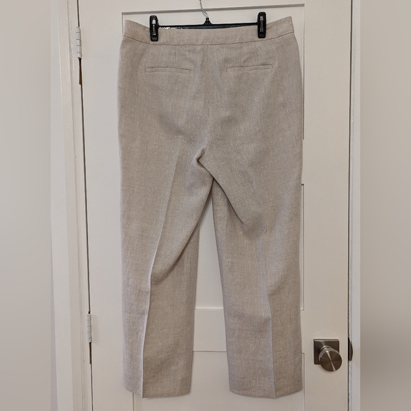 Talbots Windsor Linen Cream Pants Size 10 - Picture 9 of 9